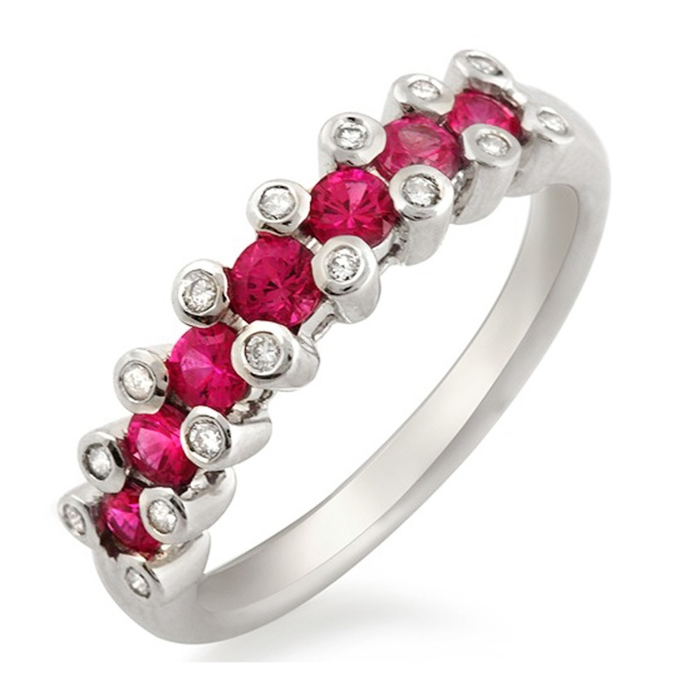 0.86 CT Pink Sapphire & 0.16 CT Diamonds 18K Ring